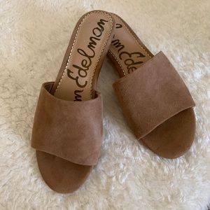 Sam Edelman Liliana Suede Wedge Flat Open Toe Sandals Women Size  8